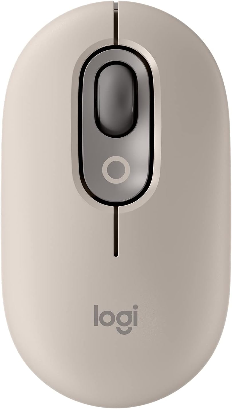 Logitech POP Mouse, Wireless Mouse with Customizable Emojis, SilentTouch Technology, Precision/Speed Scroll, Compact Design, Bluetooth, Multi-Device, OS Compatible