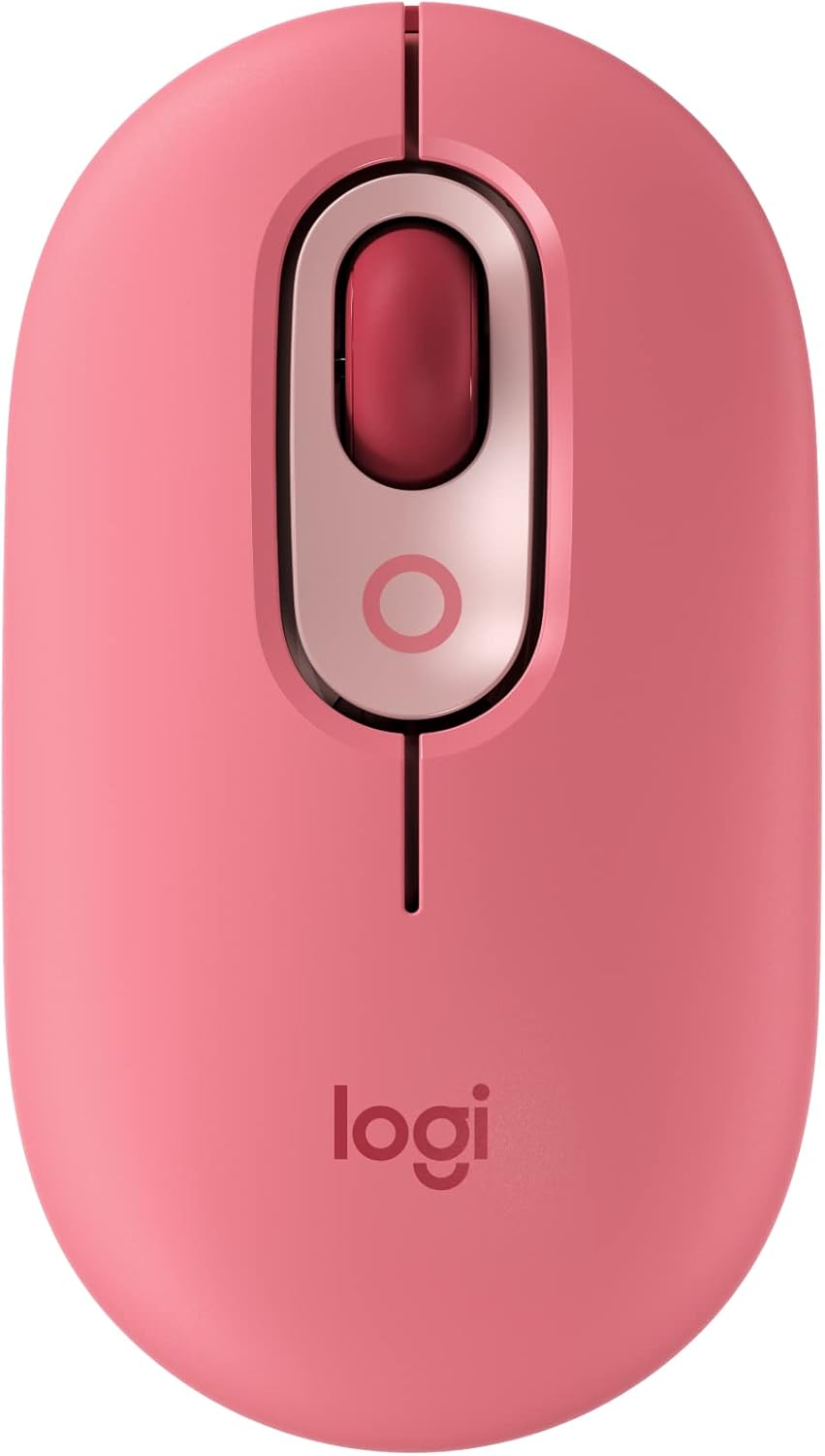 Logitech POP Mouse, Wireless Mouse with Customizable Emojis, SilentTouch Technology, Precision/Speed Scroll, Compact Design, Bluetooth, Multi-Device, OS Compatible